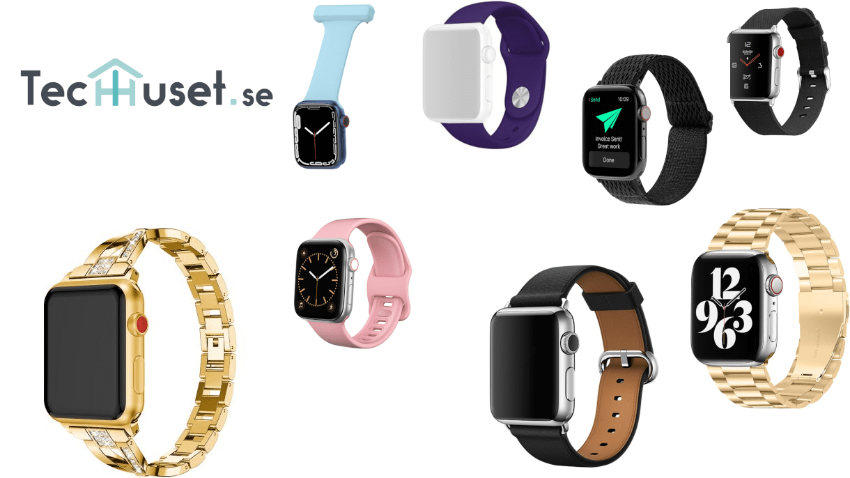Apple Watch armband i olika färger och material